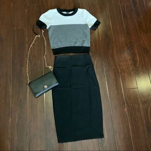 Black Pencil Skirt | S